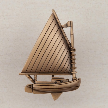 Acorn Mfg 2 x 1.25 in. Artisan Collection Catboat, Museum Gold DP1GP
